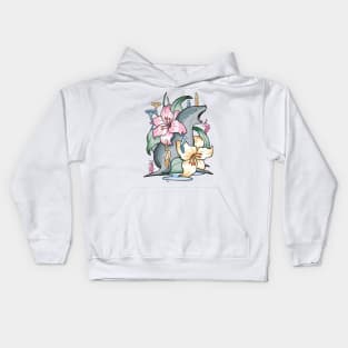 Leopard Seal Abstract Floral Display Kids Hoodie